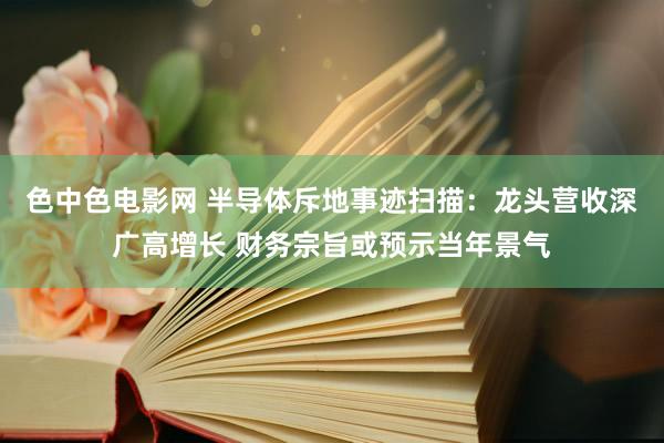 色中色电影网 半导体斥地事迹扫描：龙头营收深广高增长 财务宗旨或预示当年景气